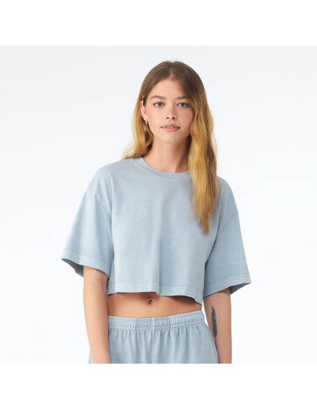 BEL-6882GD-Womens Heavyweight Washed Cropped Tee 2